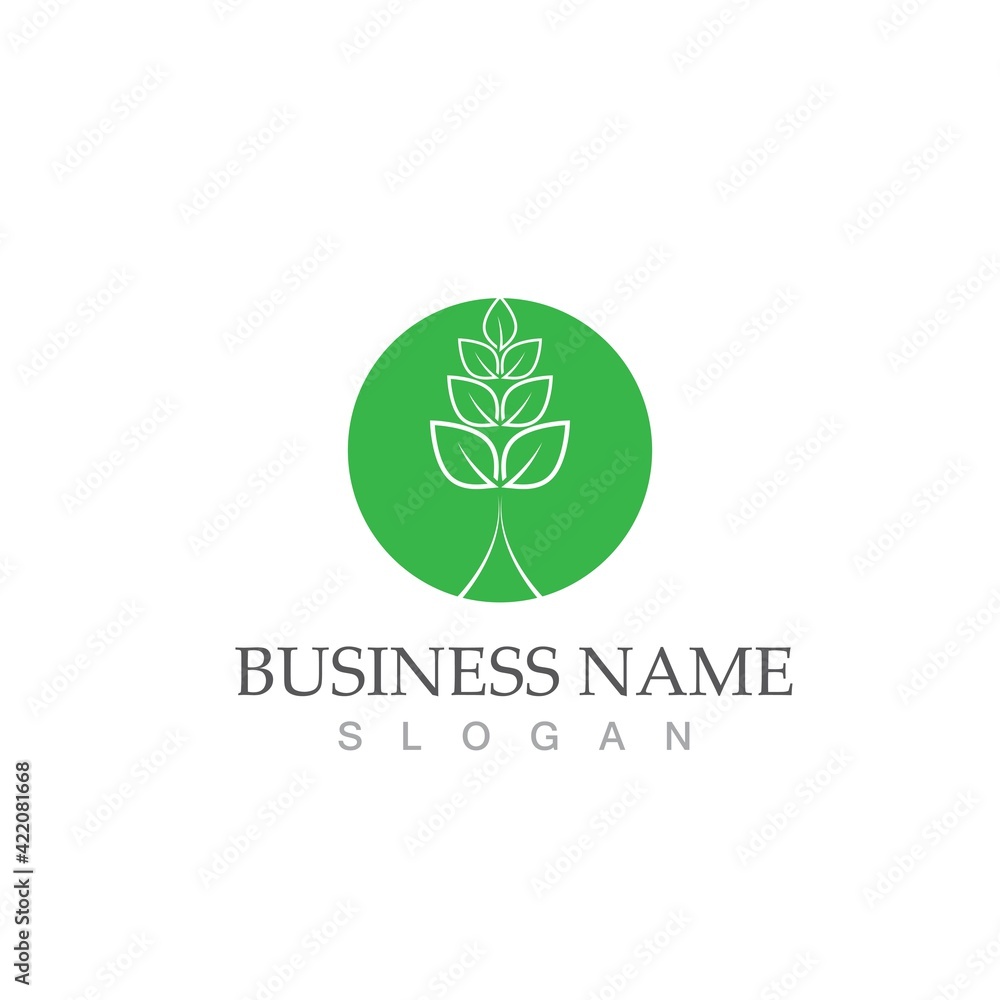 Logos of green Tree leaf ecology Logos of green Tree leaf ecology