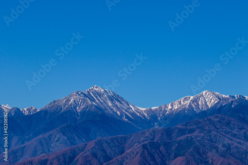 snow covered mountains