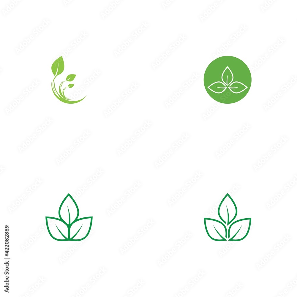 Logos of green Tree leaf ecology Logos of green Tree leaf ecology
