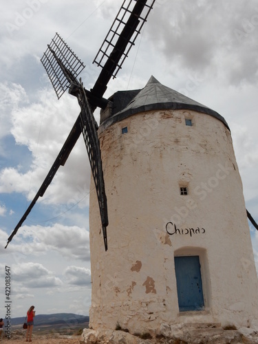  A Spanish Grain Windmill Near Toledo, Spain, The Cerro Calderico Ridge at Consuegra inspired Miguel de Cervantes to Write Don Quixote of La Mancha photo