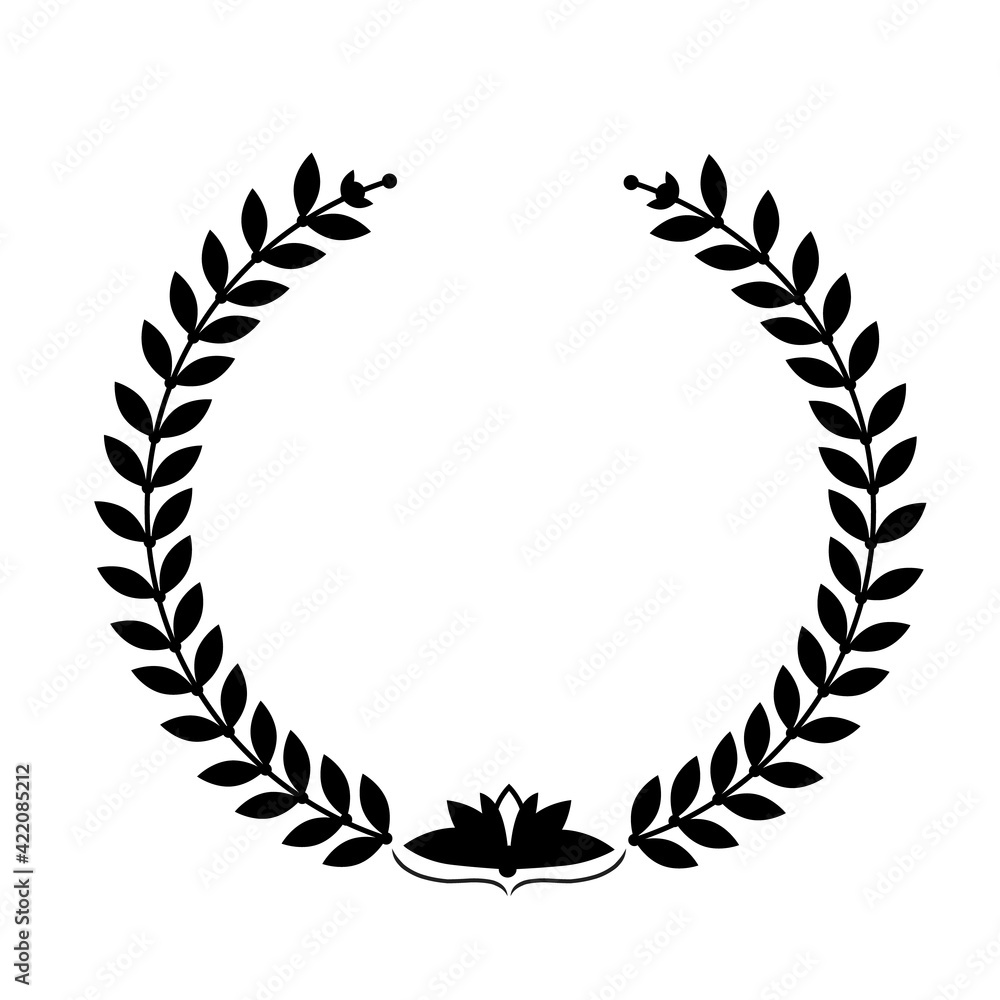 Laurel wreath on white background Laurel wreath on white background