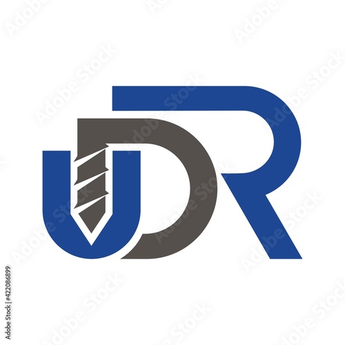 logo letter u d r drill
