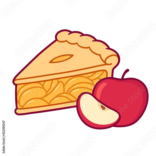 Cartoon apple pie