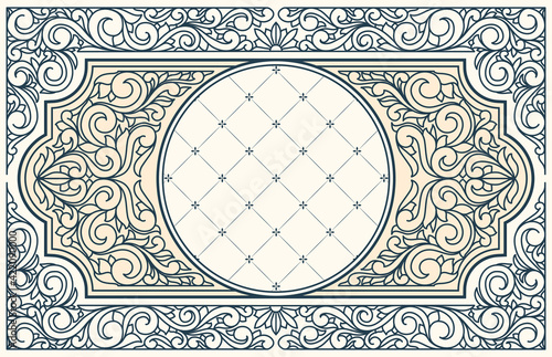 Decorative ornate retro design card