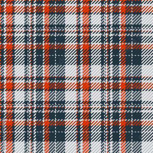 Seamless pattern of scottish tartan plaid. Repeatable background with check fabric texture. Vector backdrop striped textile print.
