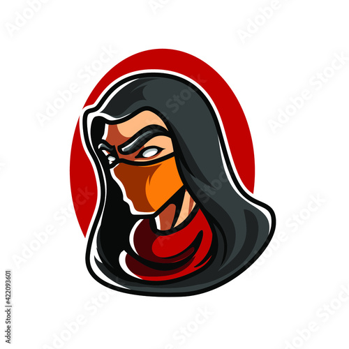 Assassin Head E Sport Mascot Logo