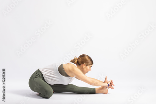 (51-104) Head On Knee Pose(Janu Sirsasana)Yoga Posture (Asana) © Gabriel