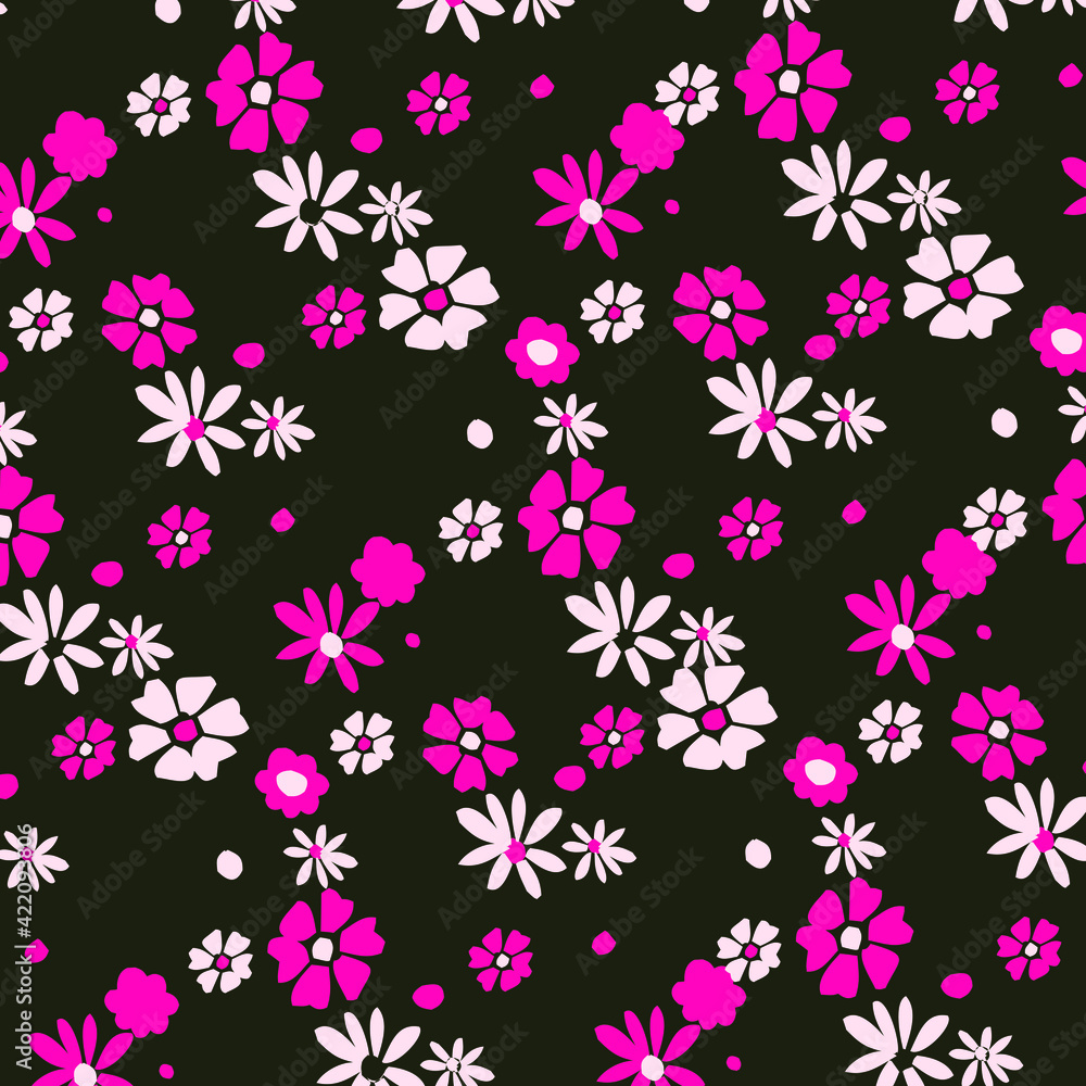 Tropical pattern with bright colorful leaves and plants Tropical pattern with bright colorful leaves and plants