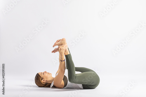 (56-104) Happy Baby Pose (Ananda Balasana)Yoga Posture (Asana) photo