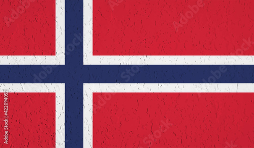 Grunge Norway flag. Norway flag with waving grunge texture.