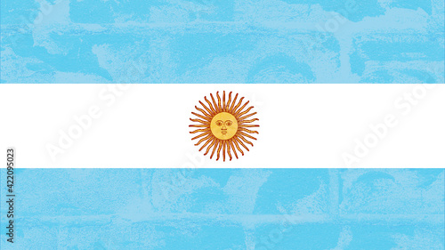 Wall texture argentinian flag