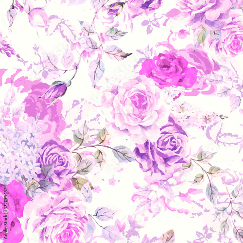 Elegant floral pattern in small colorful flowers. Liberty style. Floral seamless background for fashion prints. Ditsy print. Seamless vector texture. Spring bouquet.