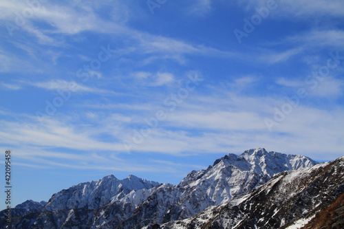 mountains and clouds