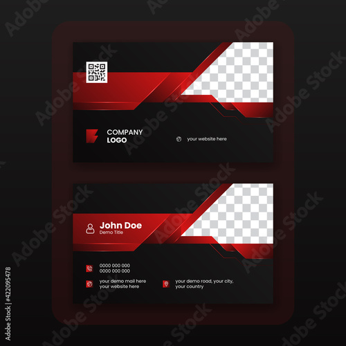 Modern Colorful professional business card, clean stylish visiting card template design