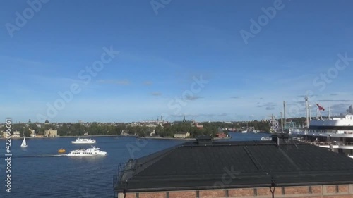 A bay and a view on Stockholm, Sweden, from the top