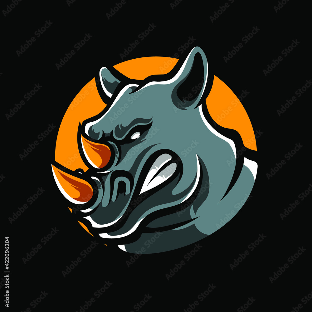 Rhino Head E Sport Logo Rhino Head E Sport Logo