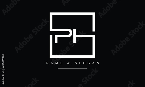 PH, HP, P, H abstract letters logo monogram