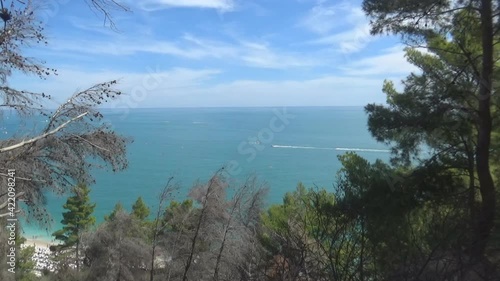 A view on Adriatic sea from a top of a hill, Sirolo, Italy