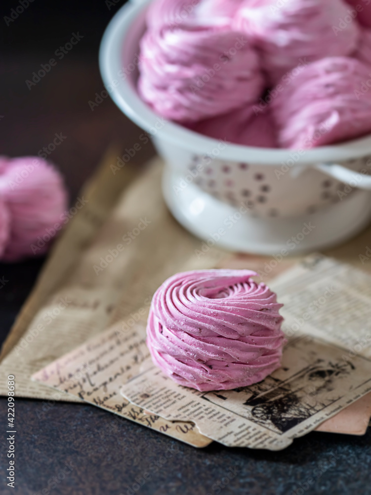 custom made wallpaper toronto digitalCherry Zephyr. Traditional Russian dessert - zefir. Zefir, marshmallow made from applesauce with the addition of agar-agar. Homemade dessert.