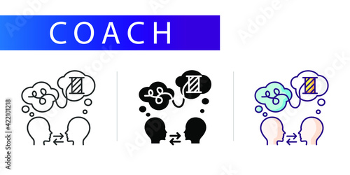 icons set, untangling conversation into a spool