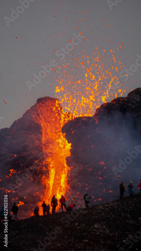 A small volcanic eruption at Mt Fagradalsfjall, Southwest Iceland - only about 30 km away from the capital of Reykjavík. The eruption began on the evening of March 19th and offers incredible scenes.
