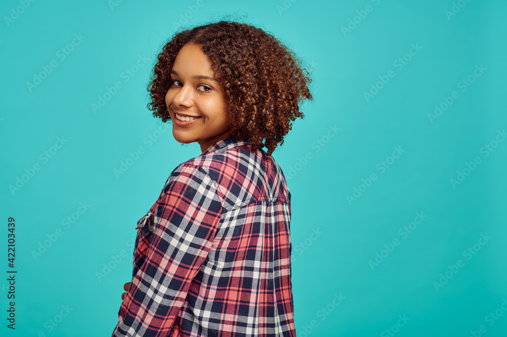 Pretty smiling woman portrait, positive emotion