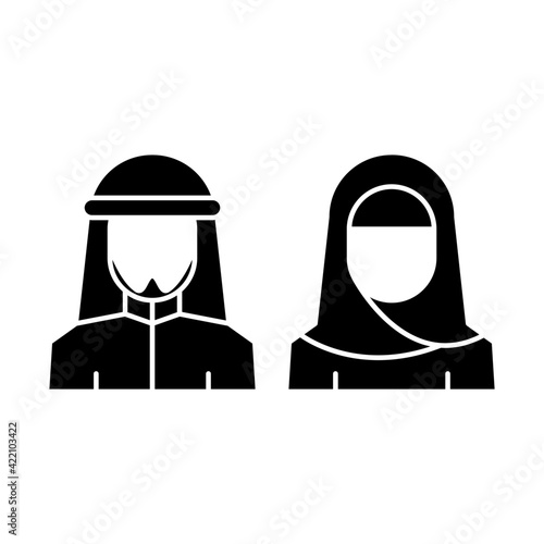 Muslim couple icon
