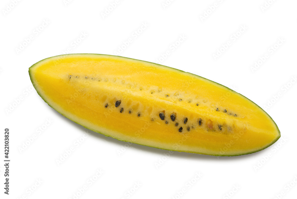 Yellow watermelon isolated. Yellow watermelon isolated.