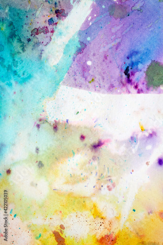 Watercolour Paint and Bleach Tie dye Effect for Background © squeebcreative