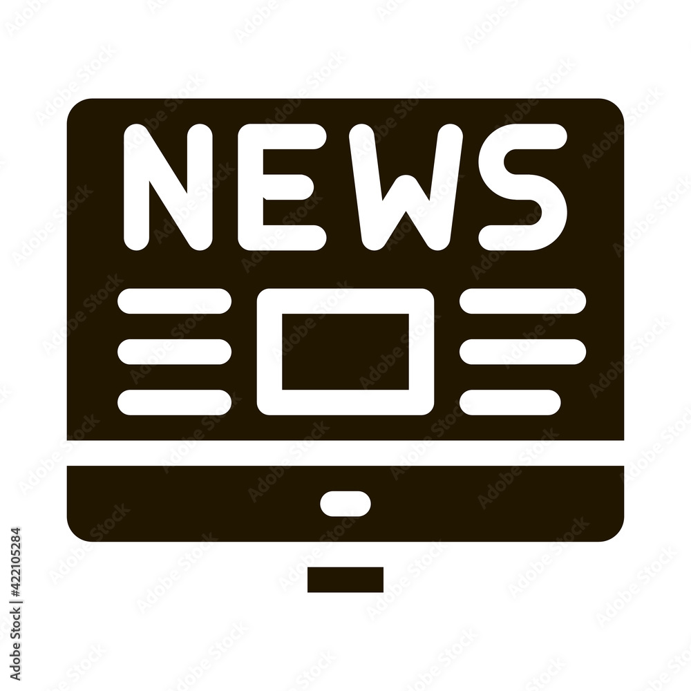Internet News Icon Vector Glyph Illustration Internet News Icon Vector Glyph Illustration