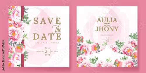 Vintage wedding invitation