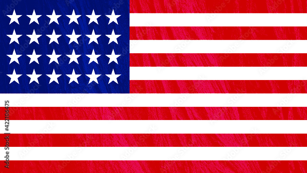 Naklejka premium Texture. Flag of the United States. Bandera Estados Unidos.