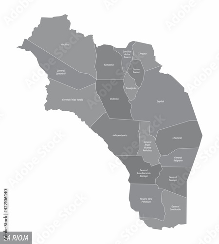 La Rioja province administrative map photo