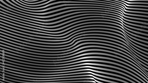 Wallpaper Mural Black and white curve wave line abstract background. Torontodigital.ca