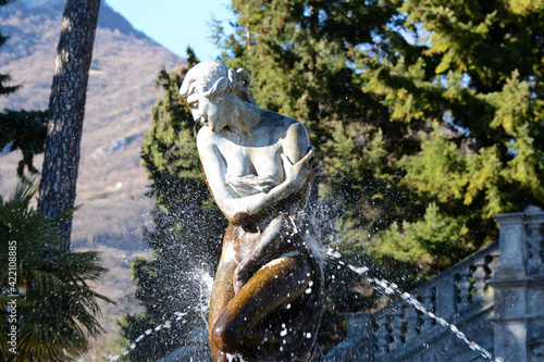 La fontana del parco Teresio Olivelli nel comune di Tremezzina, sulle rive del Lago di Como. photo