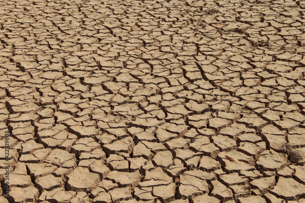 The drought land texture in Thailand. The global shortage of water on the planet. Global warming and greenhouse effect concept. The drought land texture in Thailand. The global shortage of water on the planet. Global warming and greenhouse effect concept.