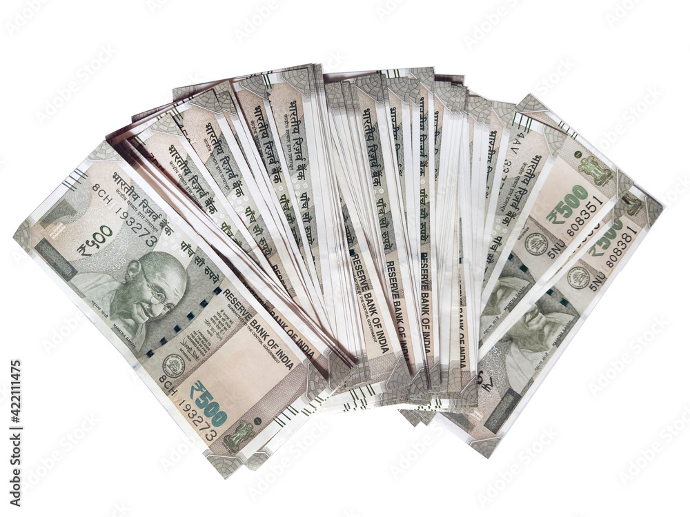 INR 500 Rupees Indian Bank notes INR 500 Rupees Indian Bank notes