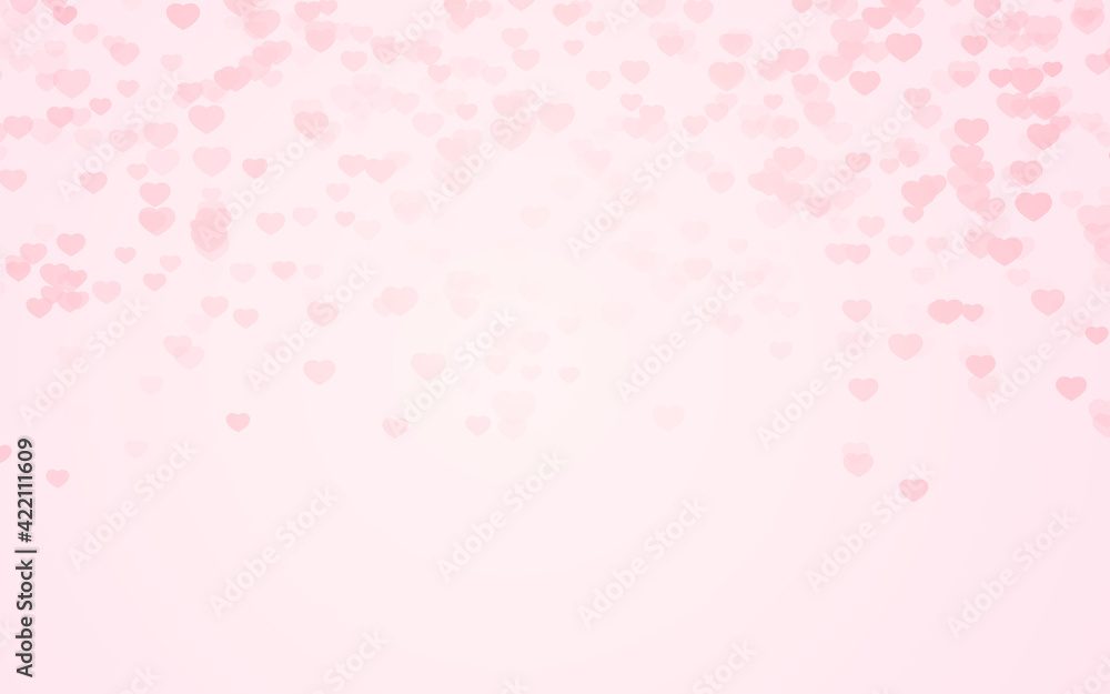 valentine day pink hearts on pink rose background.