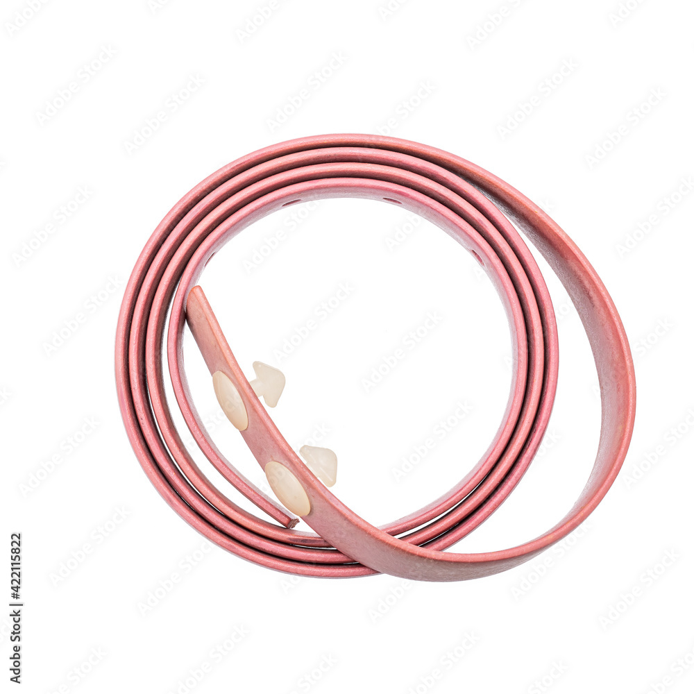red rubber tourniquet isolated on white background. stop bleeding tool cut out red rubber tourniquet isolated on white background. stop bleeding tool cut out