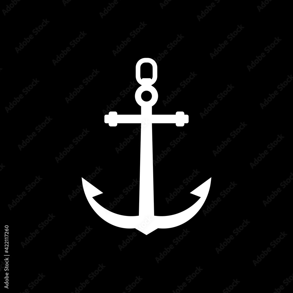 Anchor icon isolated on dark background Anchor icon isolated on dark background