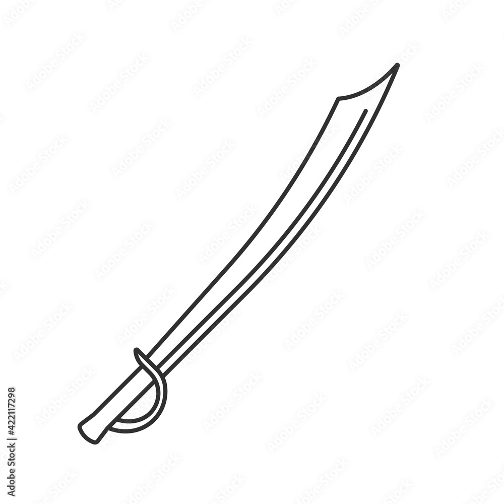 Fototapeta premium Cavalry saber sword icon. Vector illustration. Eps