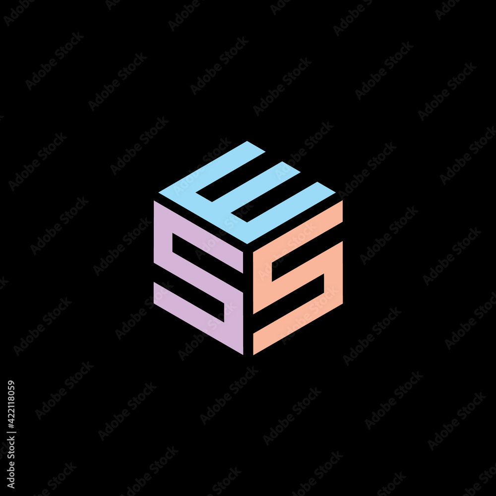Letter ESS. Hexagon design vector Letter ESS. Hexagon design vector