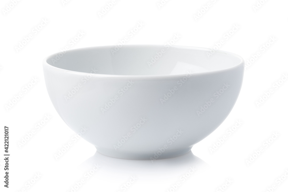 Empty white bowl isolated on white background Empty white bowl isolated on white background