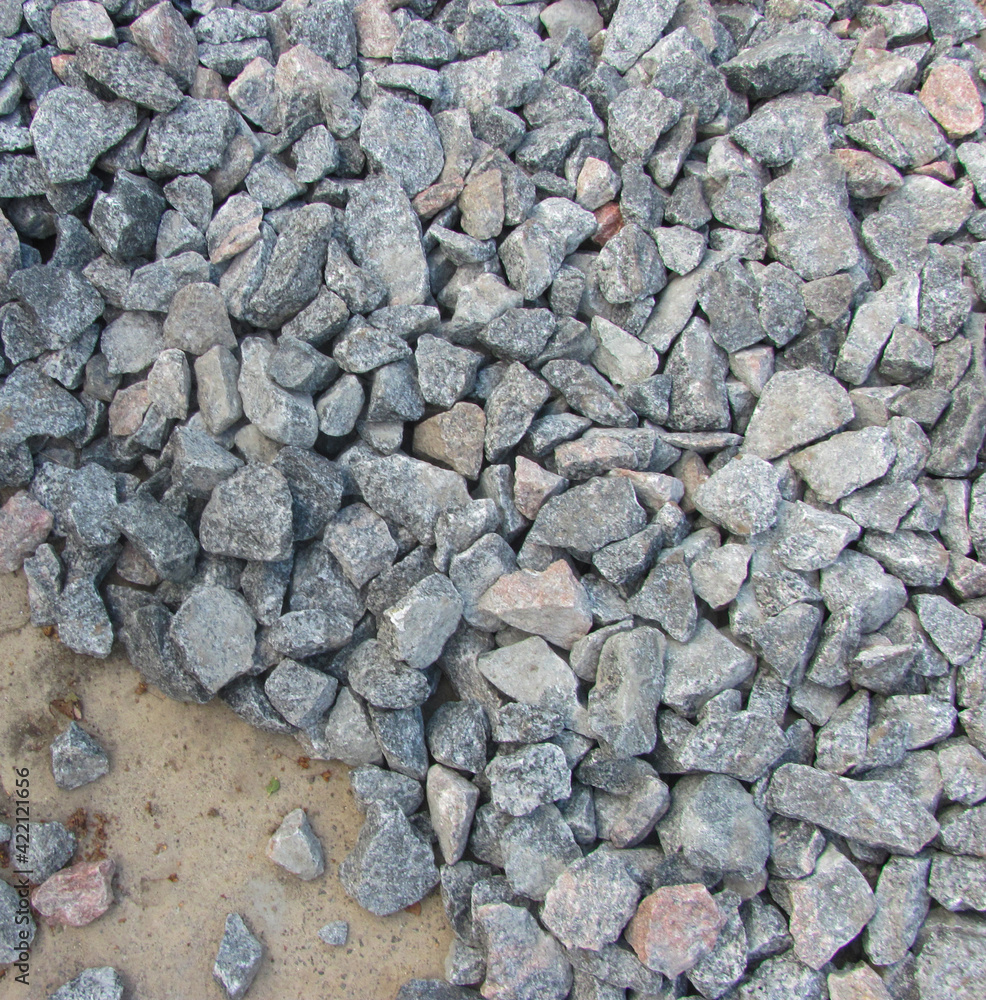 gray gravel lies on the ground gray gravel lies on the ground