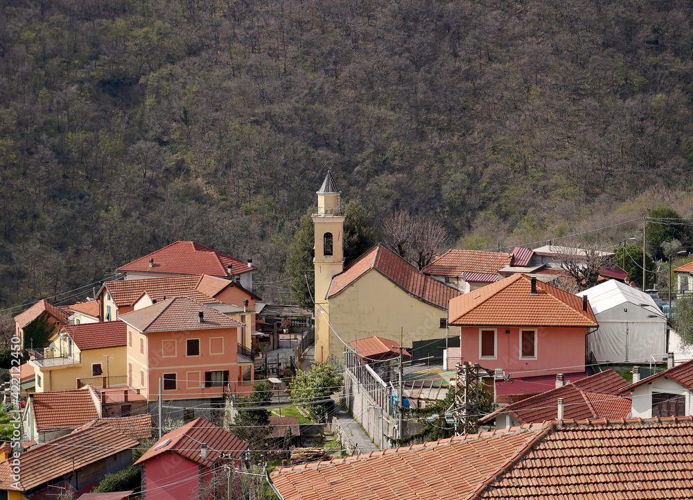 Trensasco, a small village in the Ligurian hinterland near the city of Genoa. Trensasco, a small village in the Ligurian hinterland near the city of Genoa.