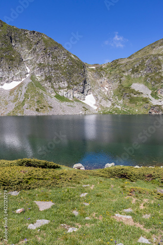 Landscape with The Kidney Lake  The Seven Rila Lakes  Bulgaria