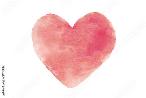water color 水彩 ハート ピンク 可愛い ベクター イラスト 手描き heart illustration pink
