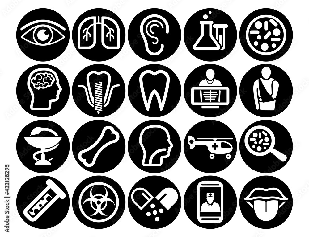 Medical And Health Icons Set Created For Mobile, Web And Applications