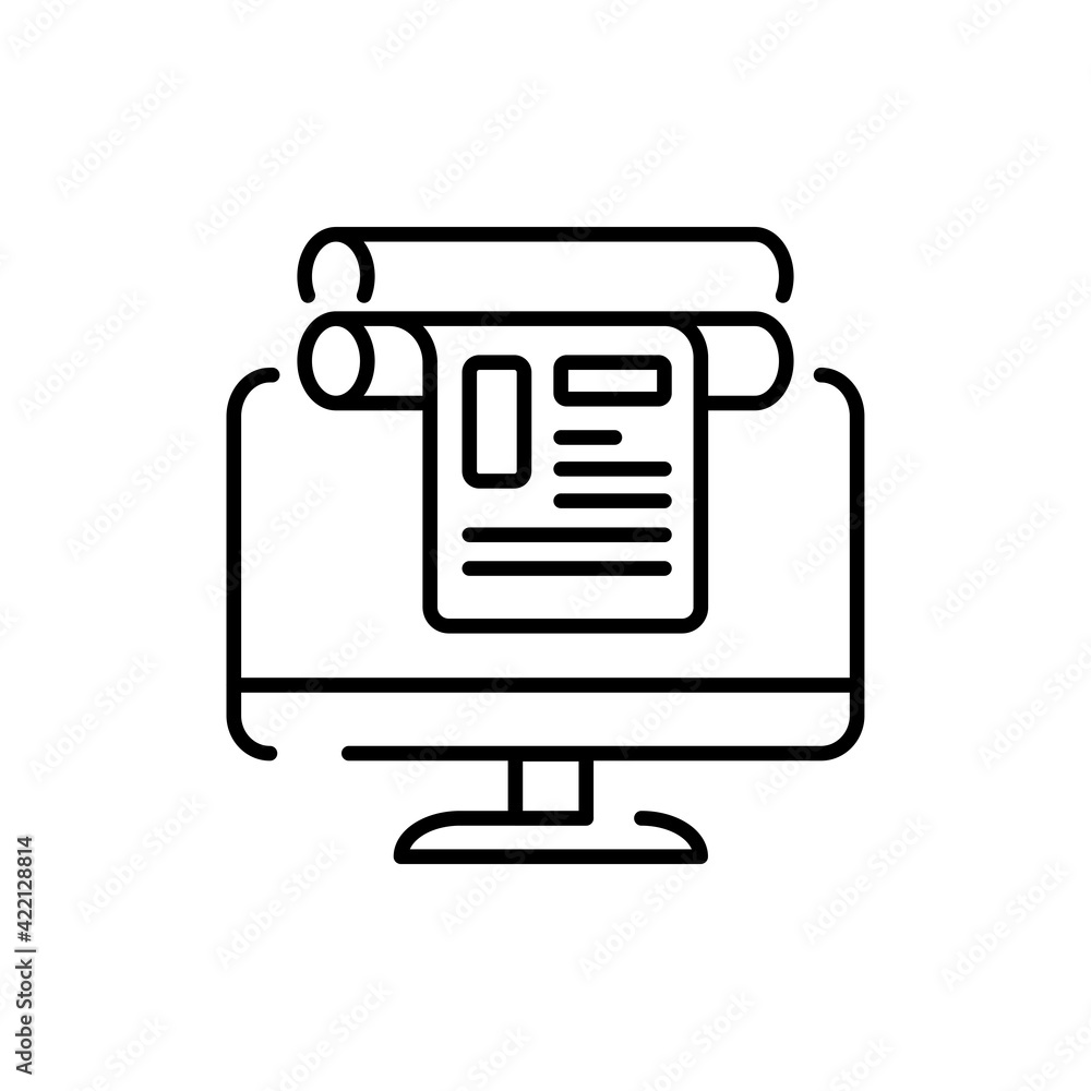 Typography design black line icon. Pictogram for web page, mobile app, promo. Typography design black line icon. Pictogram for web page, mobile app, promo.