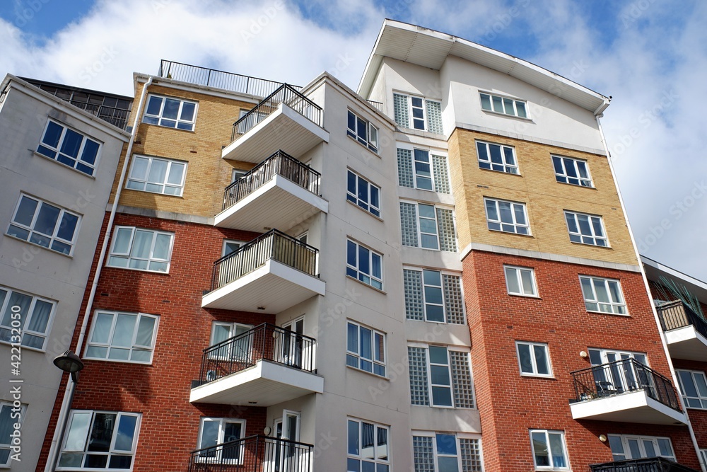 High-rise apartment building in the South East of England High-rise apartment building in the South East of England